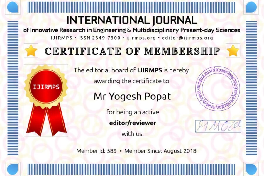 Mr. Yogesh Popat